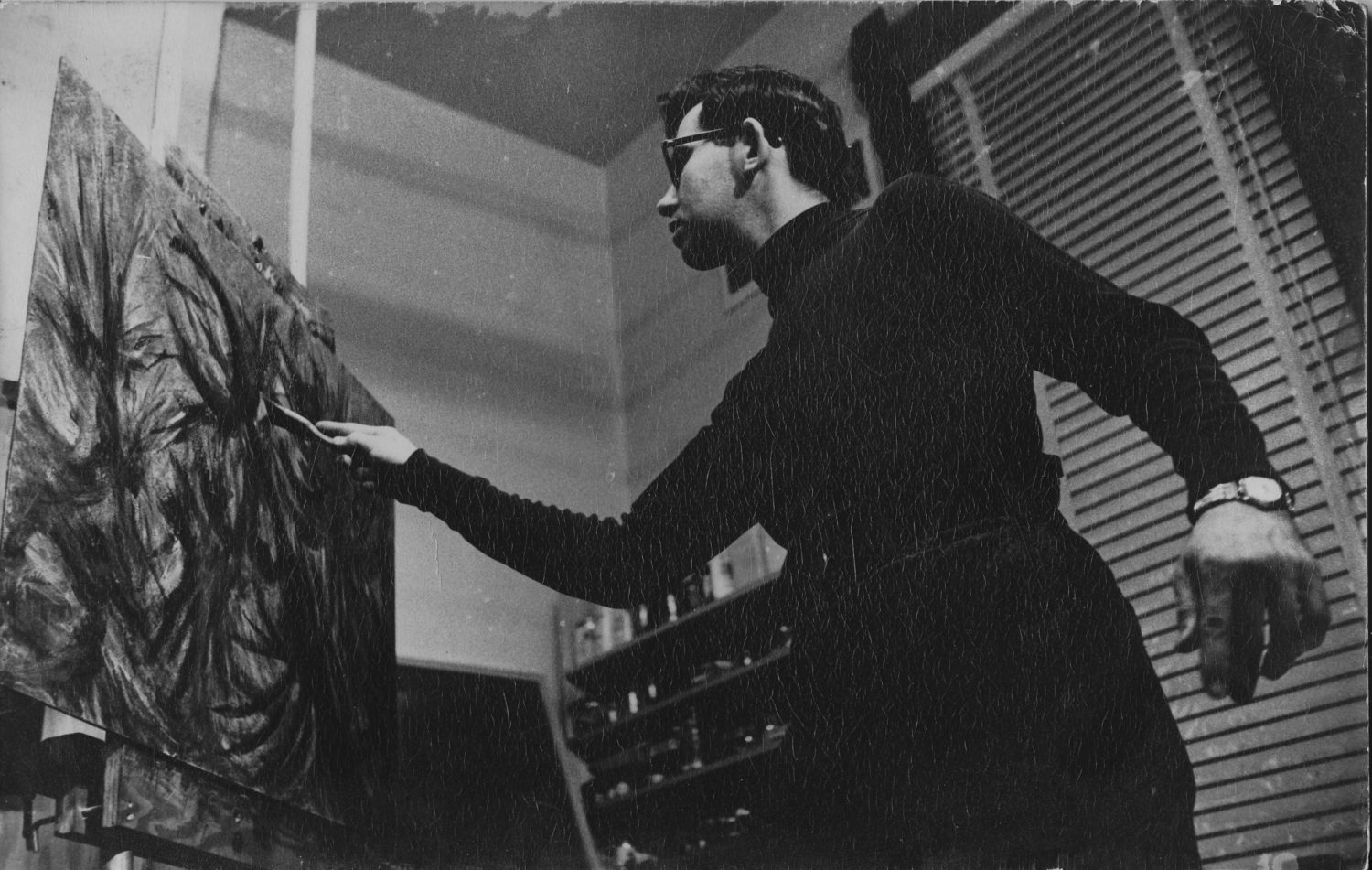 Aribert Munzner in his studio in Minneapolis 1956